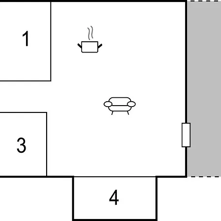 Сasa de vacaciones Preciosa Casa De 3 En